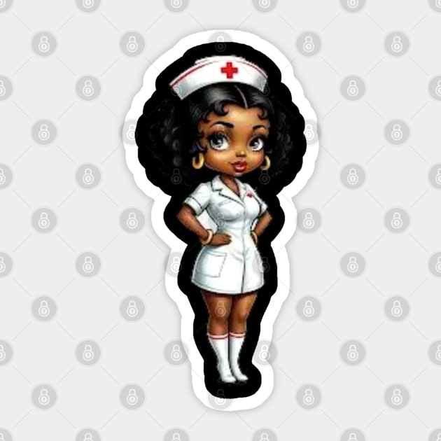 Black Nurse Sticker by UrbanLifeApparel